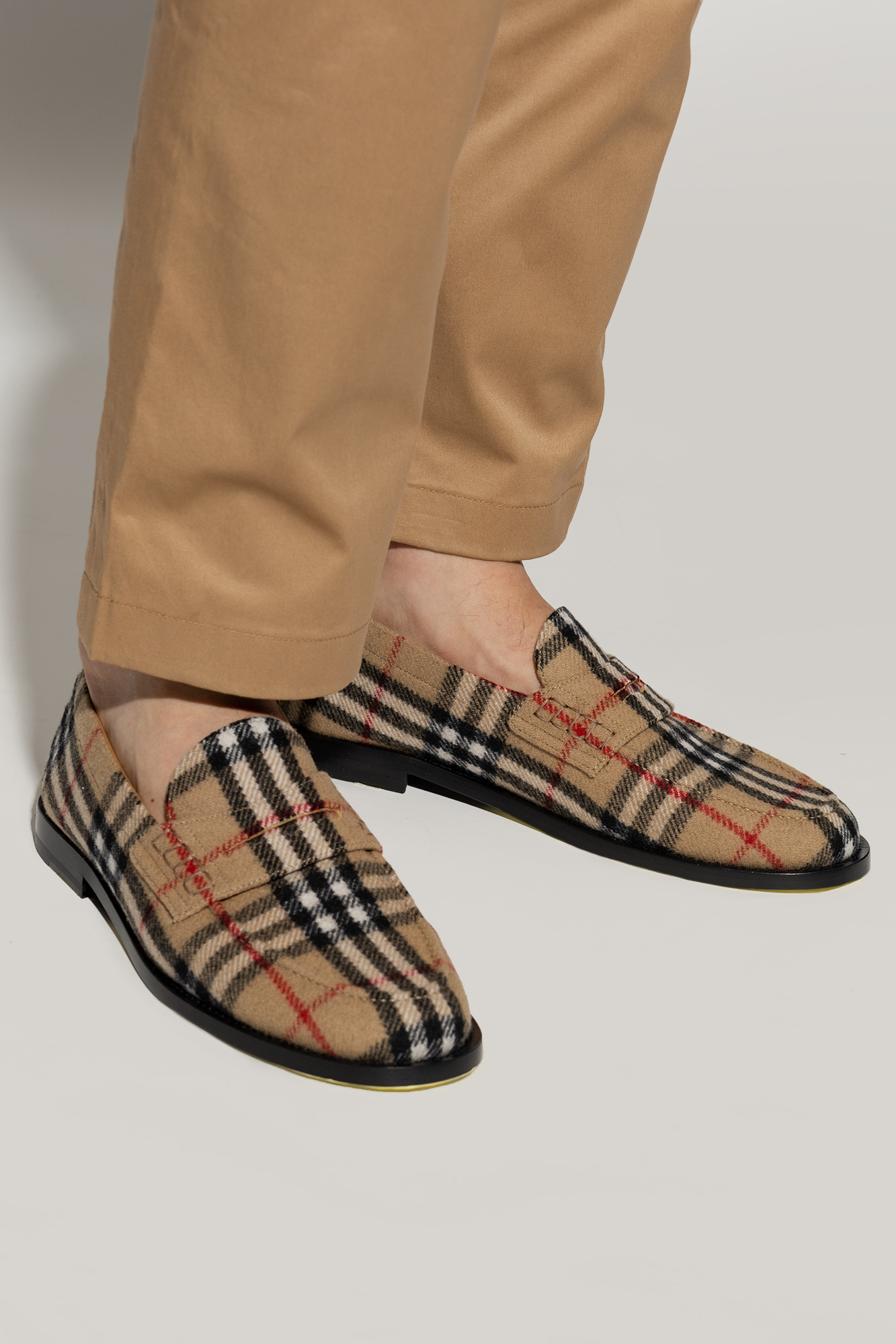 Mens burberry shop loafers